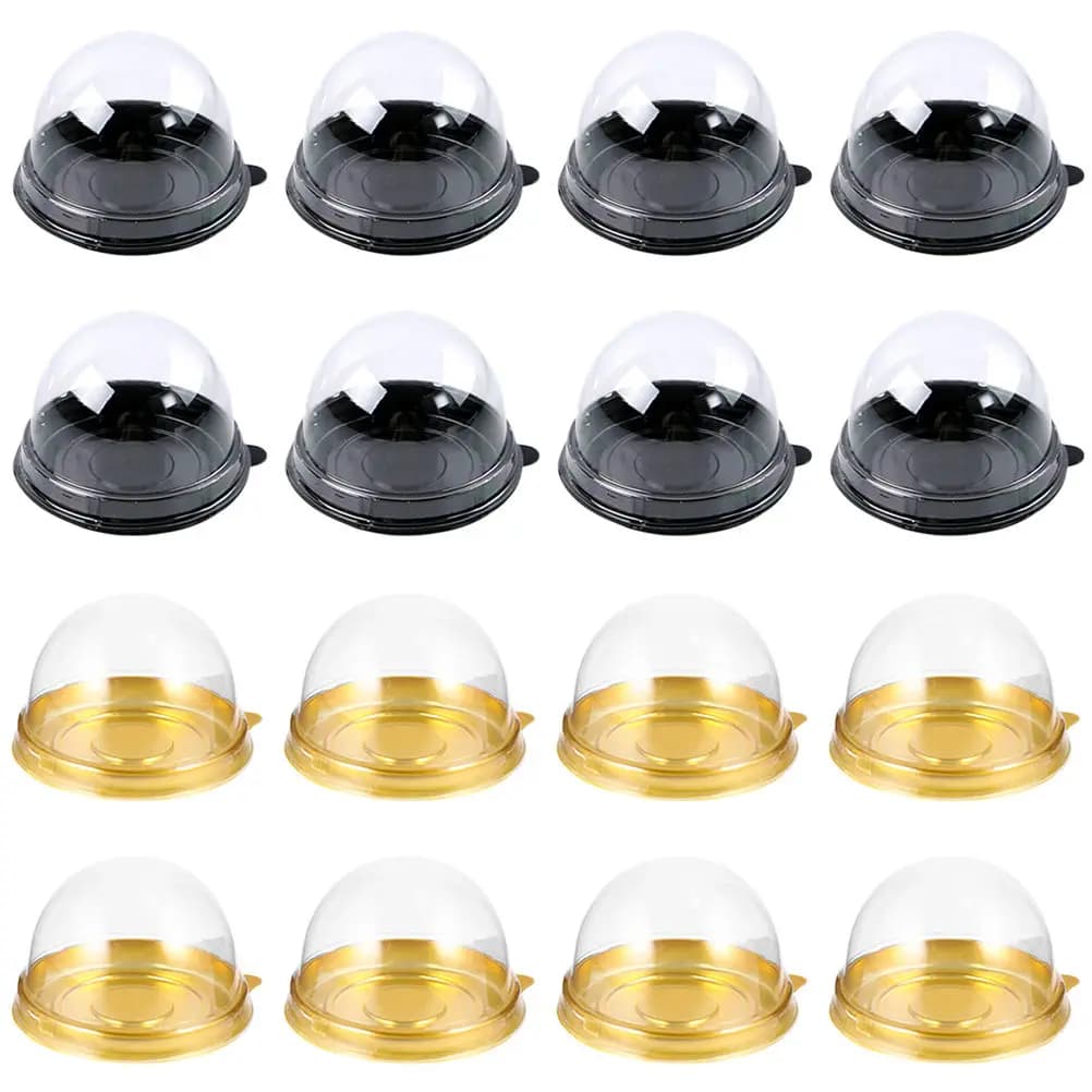 300 Pieces Plastic Transparent Round Boxes for Mooncake, PET Material, Sealing Cover with Airtight Closure, Container to Maintain Food Frequency