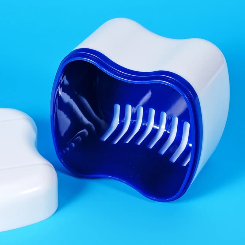 Denture Bath Box False Teeth Storage Box Hanging Net Container Cleaning Teeth Cases Artificial Tooth Boxes Oral Hygiene Supplies