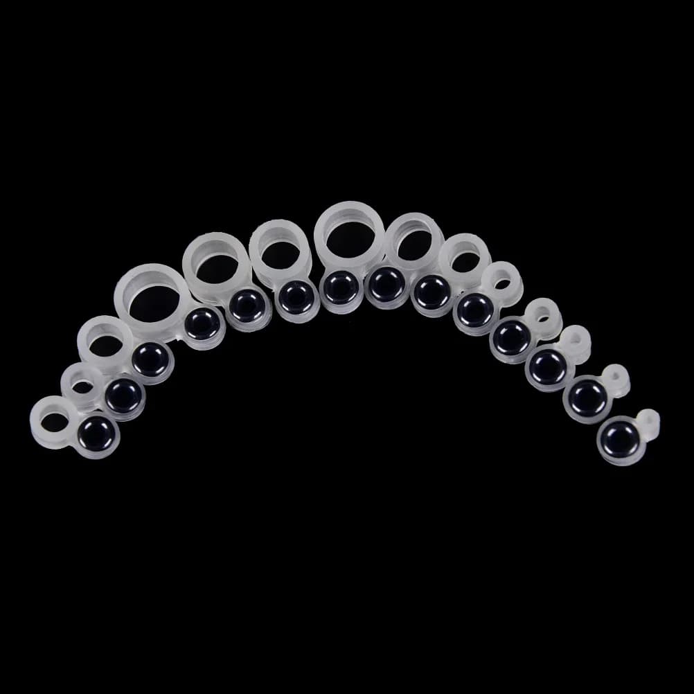 14 pezzi di dimensioni diverse 1-14 O Ring canna da pesca in silicone filo anello in ceramica punta kit di riparazione guida per lenza