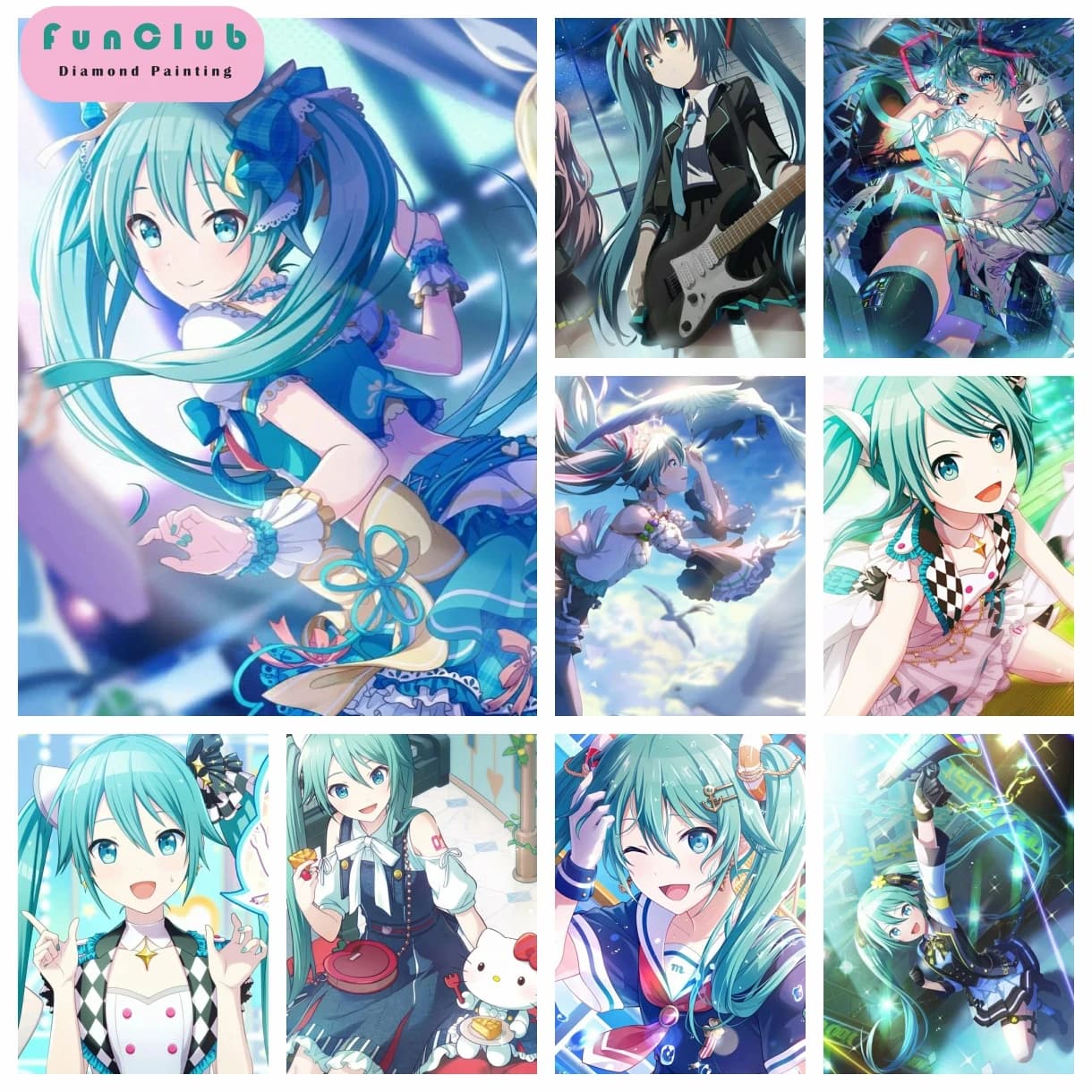 Anime Cantante Miku 5D Pittura Diamante DIY Mosaico Ragazza Del Fumetto Giapponese Arte Ricamo Strass Punto Croce Room Decor Regali