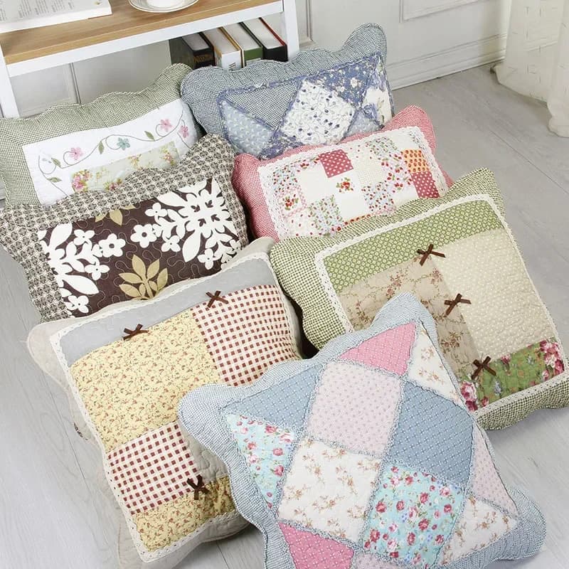 Flower-shaped Cushion Throw Pillows Cotton Fabric Pillows with Cores Cushions Cute Lumbar Pillowcase Sofa Living Room Decor