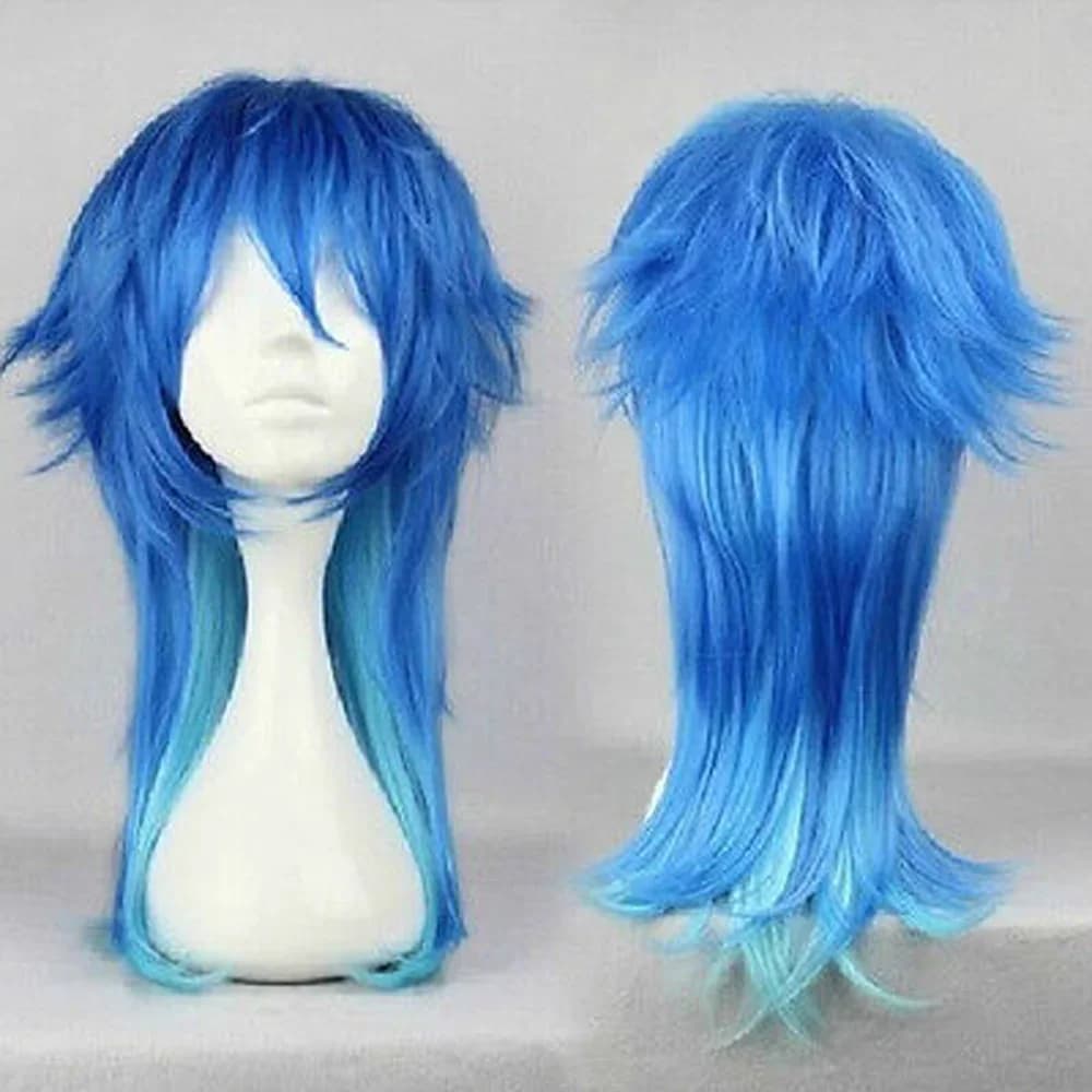 Just Saiyan 2025 Dramatical Murder DMMD Seragaki Aoba Cosplay Costume Party Wig Two Tone Blue Ombre Synthetic Hair
