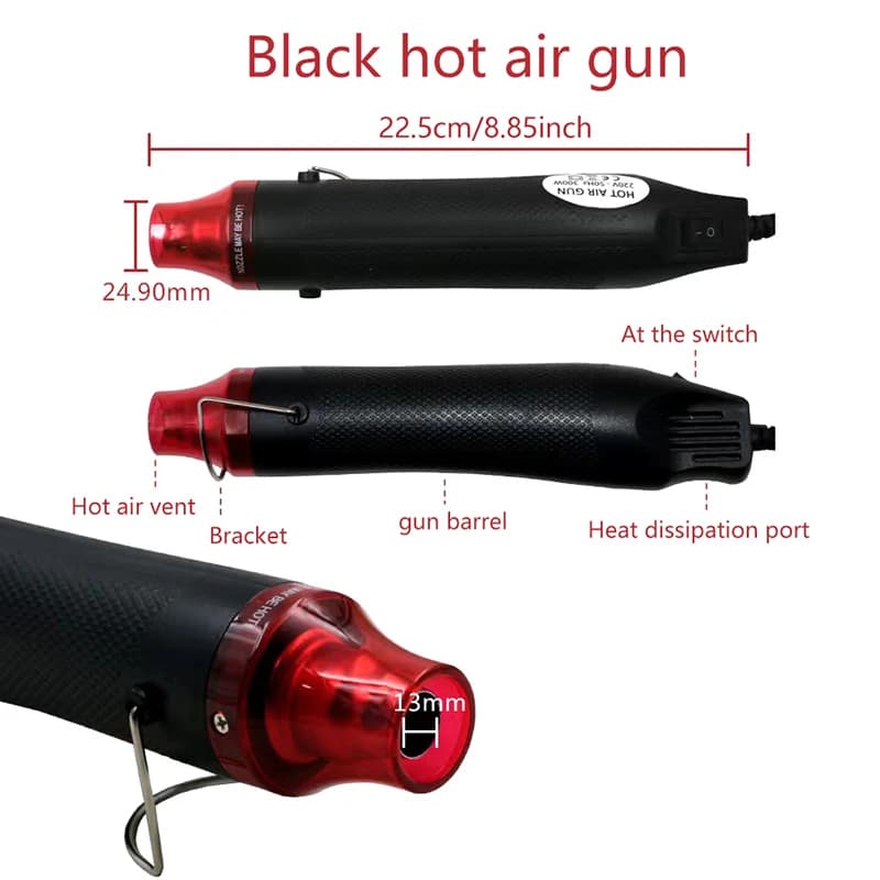 Mini 300W Temperatura di Saldatura Artigianato Ventilatore Con Sedile di Supporto Termoretraibile 220/110V Pistola Ad Aria Calda Strumento FAI DA TE Calore Strumento di Energia Elettrica