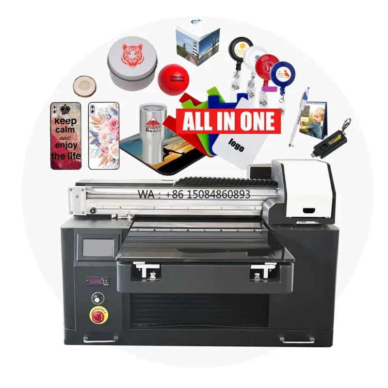 A1 UV Flatbed Printer High Resolution Industrial Equipment For Advertising Sign Acrylic Metal Wood Glass Craft