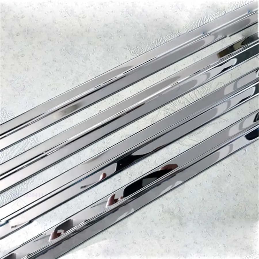 Finitura per modanatura del corpo con contorno del davanzale della linea della porta della gonna laterale in acciaio inossidabile cromato 38,6"+25,6"