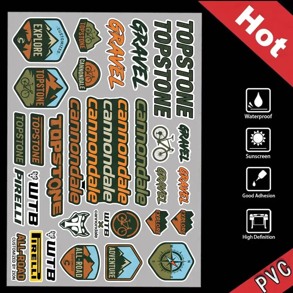 For Cannondale Durable Waterproof Reflective Decor Sticker Scratch Cover For Motorcycle Car Helmet Fridge Accessories