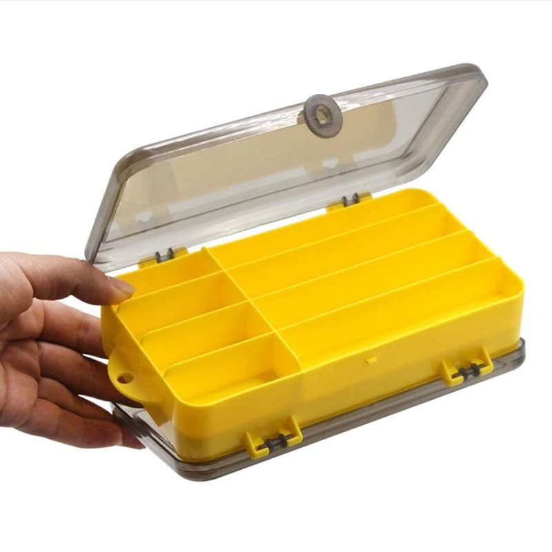 Nuova Scatola Portatile Impermeabile a Doppio Lato per Attrezzatura da Pesca, Contenitore per Esche