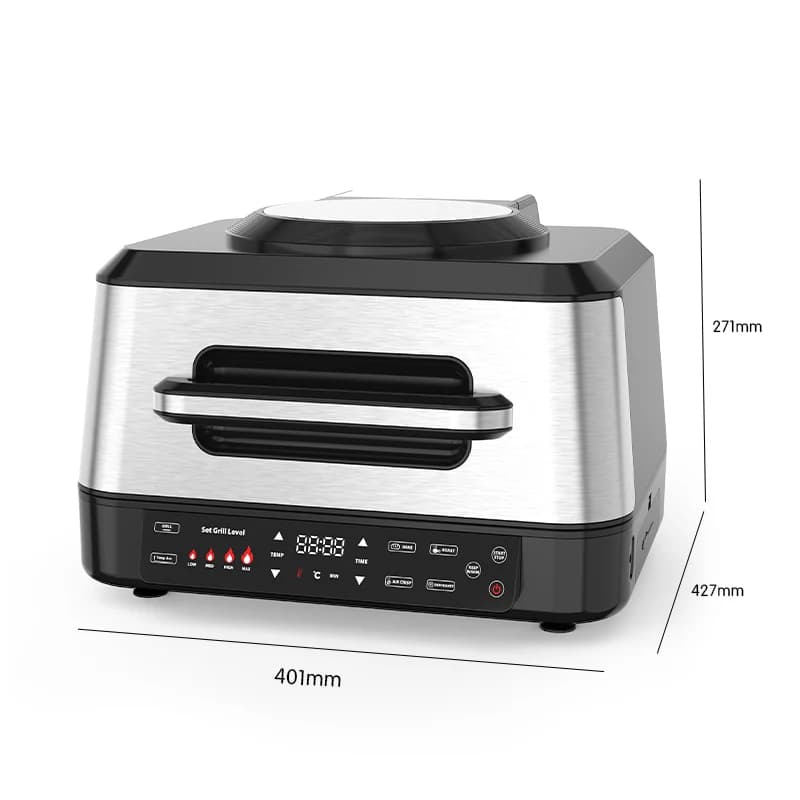 New Model 8L Smokeless Oil Free Fries Roast Pizza Steak Fish 12 Presets Digital Touch Screen Air Fryer Oven Machine