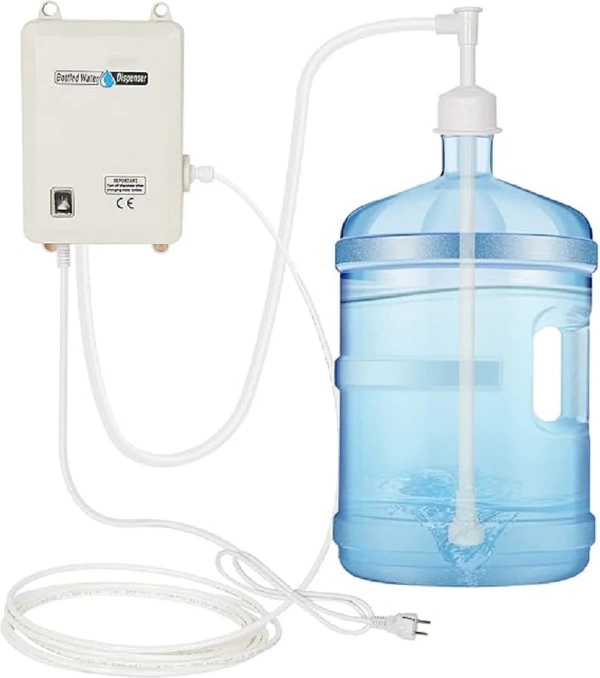 Sistema di pompa dell'acqua potabile in bottiglia Potenza a tubo singolo 25 W, erogazione dell'acqua in bottiglia Pompa dell'acqua elettrica con flusso da 2 litri per botte da 5 galloni