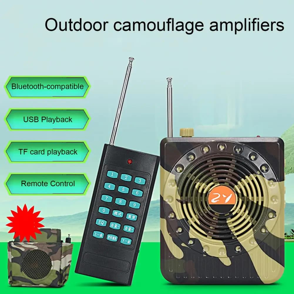 Wireless Speaker Remote Control Cover 1000 meters USB/TF Playback Compatible with Bluetooth LED Display Megaphone Amplifier
