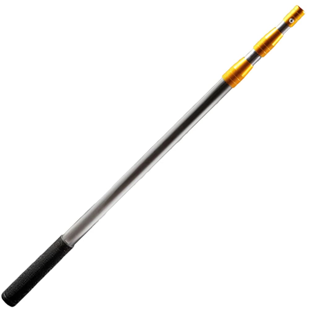 Canna da pesca in acciaio inossidabile Canna telescopica per gamberi Trappola per gamberetti Asta di supporto Multiuso Fissatore per rete per pesci Maniglia antiscivolo durevole