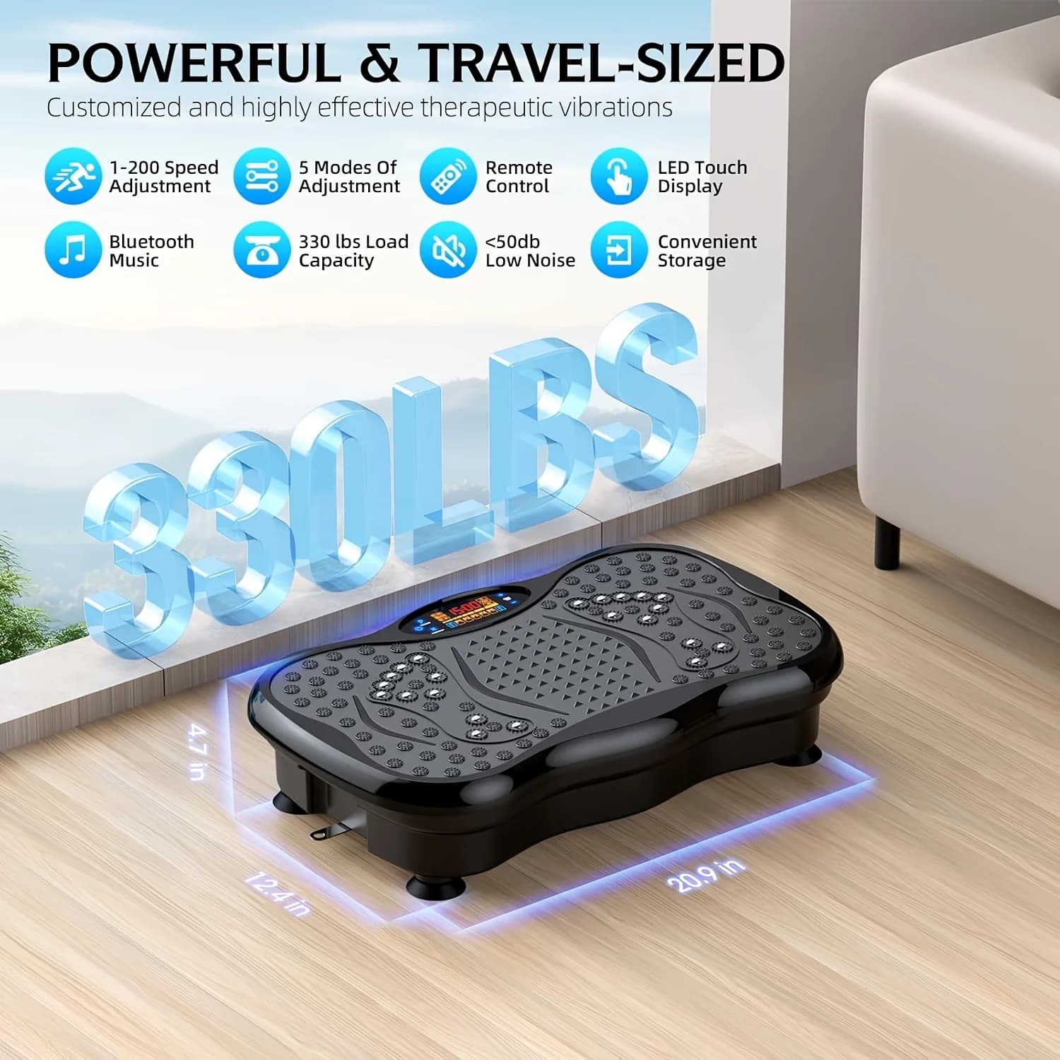 Machine with Vibrant Plate Oscillating, All Body Trainer for Home Gym, Weight Loss Fitness Equipment