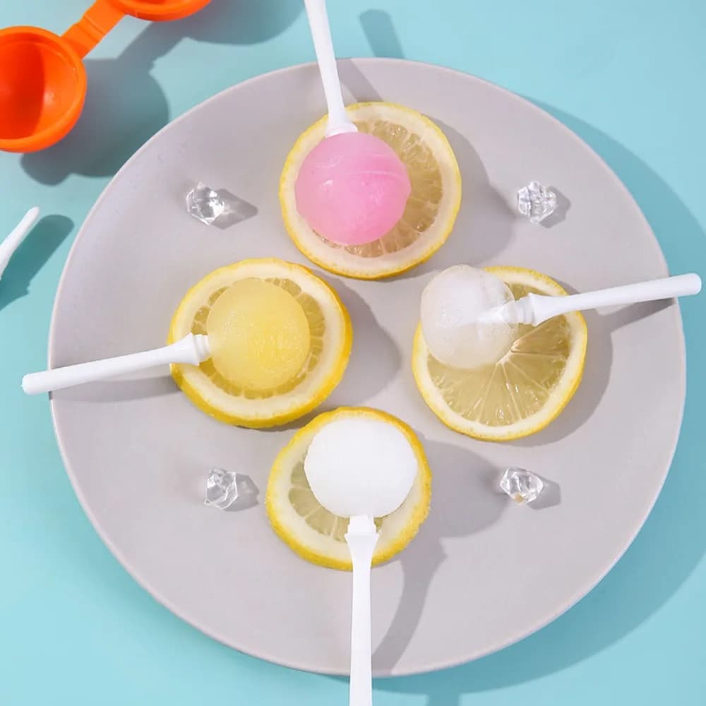 Strumenti per ghiaccioli Mini stampi per ghiaccio in silicone con coperchi rimovibili Stampo per ghiaccioli in silicone riutilizzabile Fai da te Macchina per ghiaccioli per lecca-lecca Festa