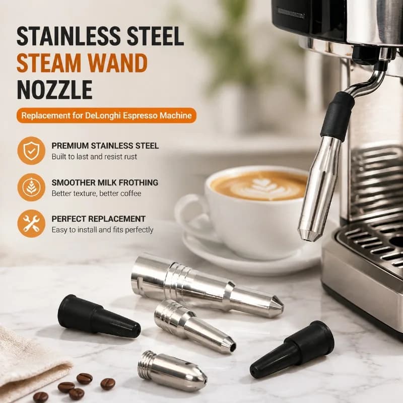 Stainless Steel Modified Steam Nozzle Coffee Machine Upgrade Steam Wand Replacement Accessory for Espresso Maker Milk Foaming
