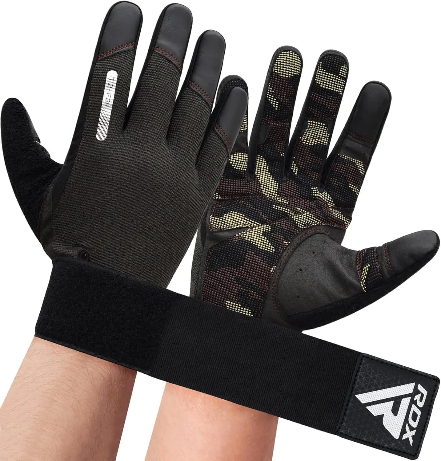 RDX Weight Lifting Gloves with Wrist Support -Touch Screen Full Finger Gym Workout, Breathable Anti Slip Padded Grip, Men Women