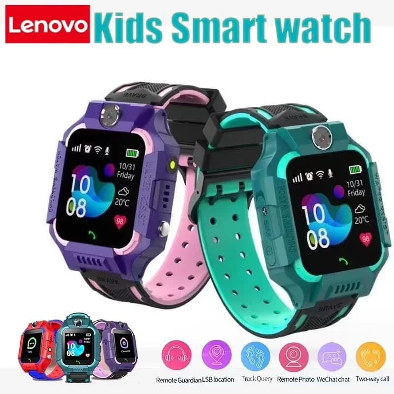 Lenovo Kids Smart Watch 4g Wifi Sos Orologio da telefono con scheda SIM Ip67 Impermeabile Foto remota Bambini Regalo di Natale per i bambini