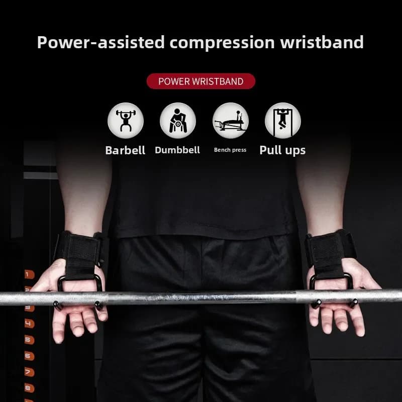 Practical Classic Horizontal Bar Pull-up Help Hook Wrist Guard Auxiliary Barbell Deadlift Anti-slip Double Hook Help Belt