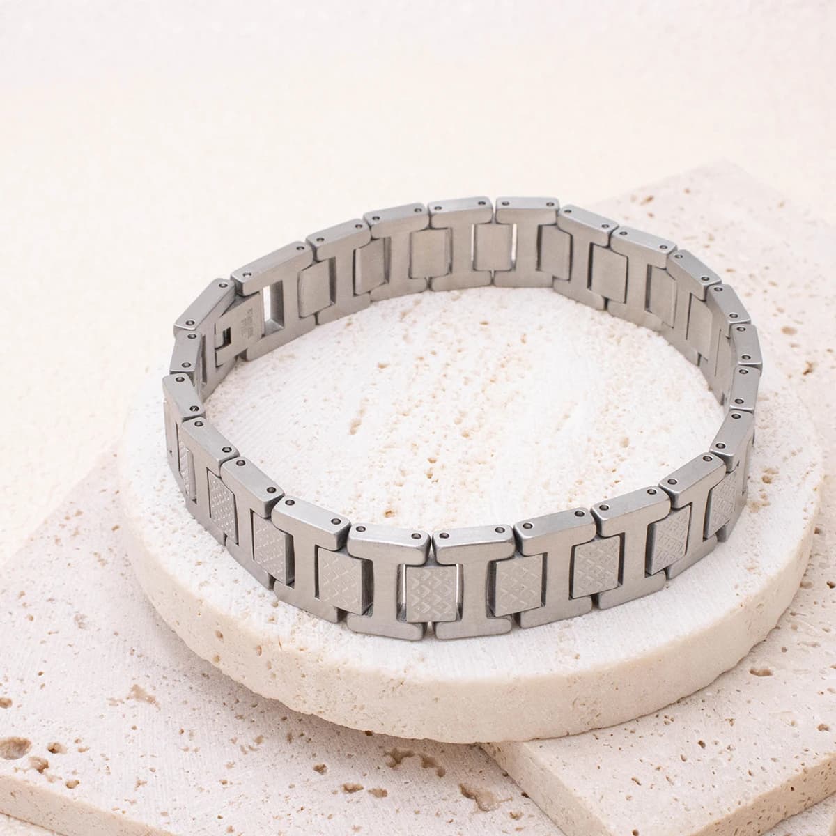 12mm Width Watch Strap Stainless Steel Bracelet Men's Minimalist Fashion Style punk Party Bracelet Holiday Jewelry Gifts
