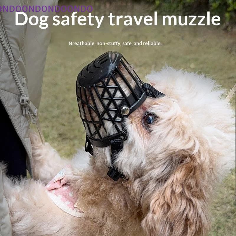 Adjustable Big Dog Muzzle Breathable Durable Anti Barking Biting Mouth Cover for Small Medium Puppy Pet Training Grooming Use