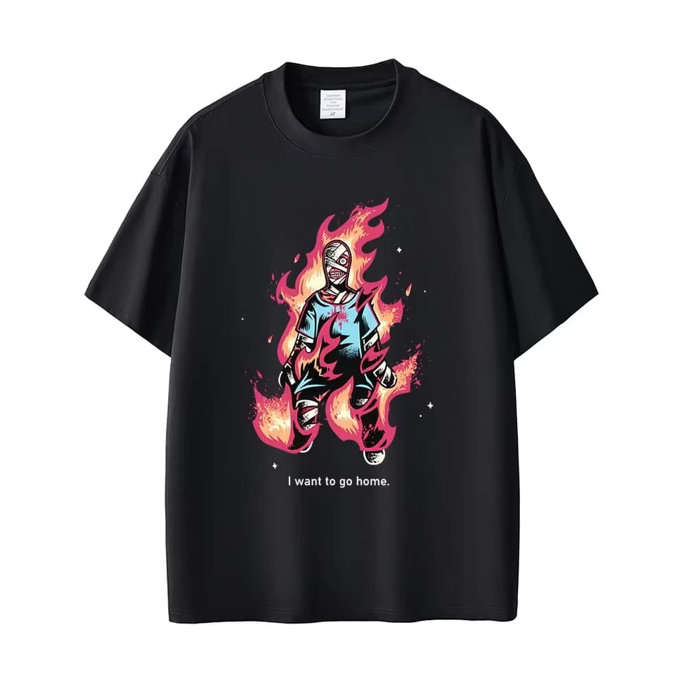 Maglietta Game MOUTHWASHING I Want To Go Home, Abbigliamento Casual da Donna, T-shirt con Humor e Horror, T-shirt Oversize da Uomo, Streetwear