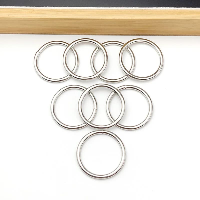 12 pezzi di anello a bocca chiusa rotondo in metallo di grandi dimensioni fatto a mano collane, bracciali, custodie e borse fai da te O-Ring collegato