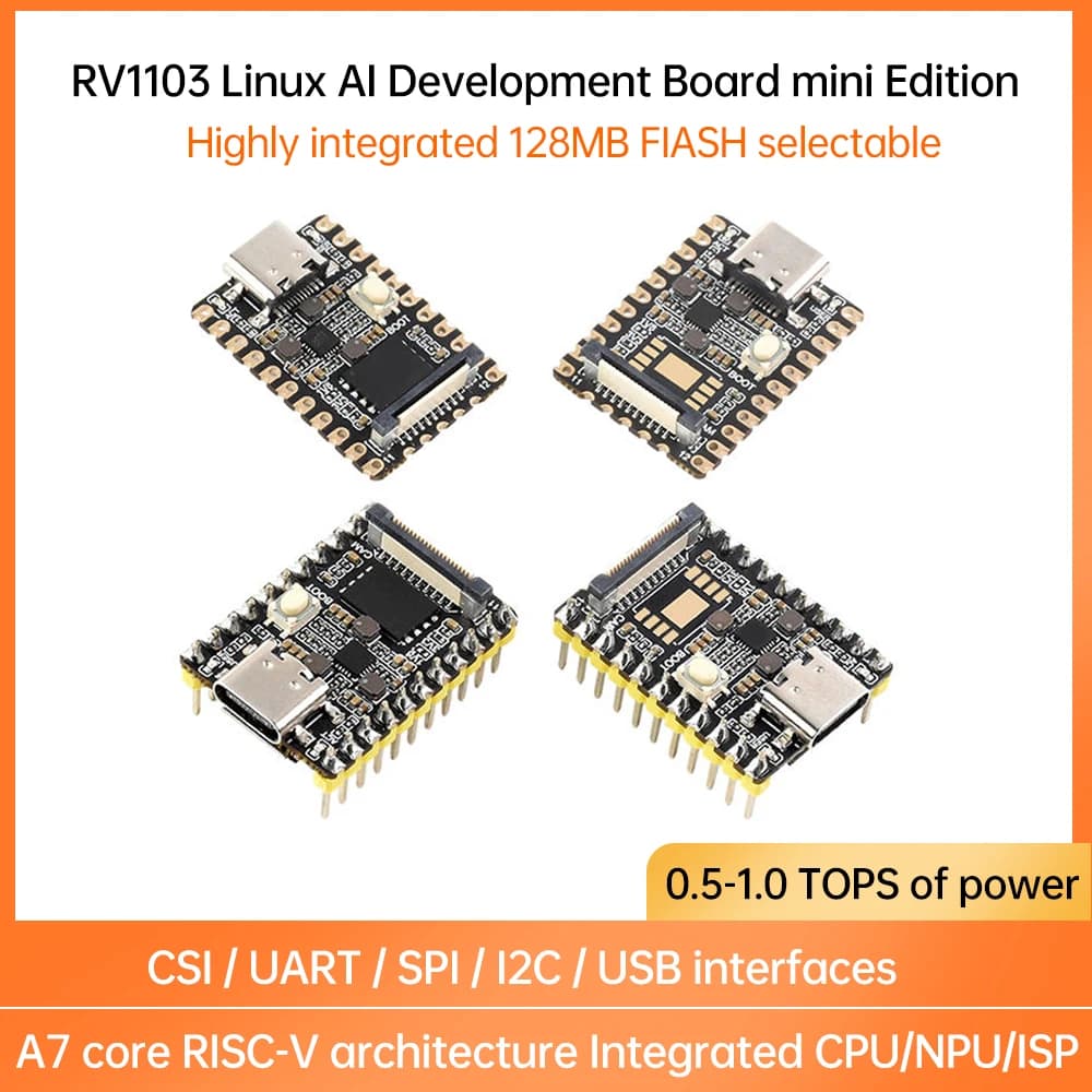 1 Pz LuckFox Pico Mini Linux RV1103 Rockchip 128 MB FlASH MINI Dinner AI Edge ARM Best For Raspberry Pi Pico