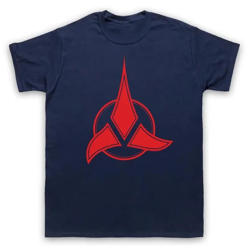 T-SHIRT UOMO DONNA CON SIMBOLO KLINGON NON UFFICIALE PER FAN DI STAR TREK RETRO SCI-FI