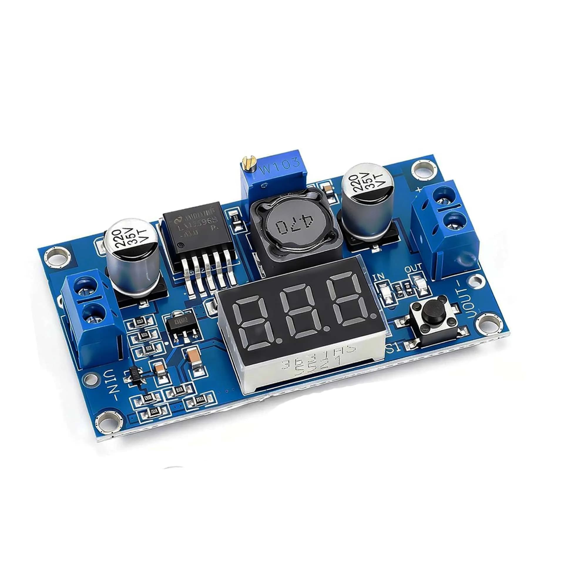 LM2596 Converter step down DC DC Voltage Regulator LED Display Voltmeter Adapter buck Adjustable power supply