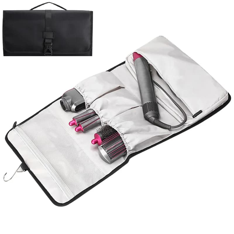 Borsa portaoggetti per bigodino, borsa multifunzionale per appendere asciugacapelli, borsa per trucco da viaggio portatile, borsa per articoli da toeletta