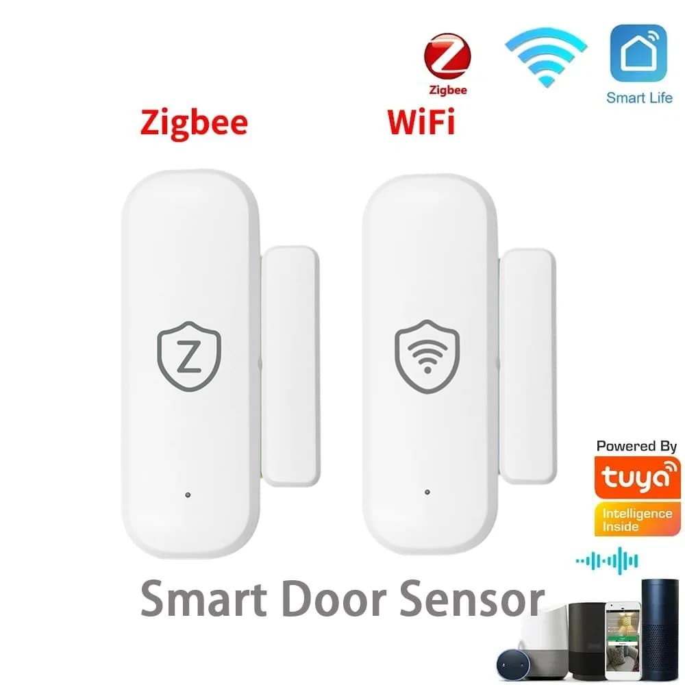Tuya WiFi Zigbee Rilevatore sensore per porte e finestre Antifurto App Smart Life Notifiche Il telecomando supporta Alexa e Google