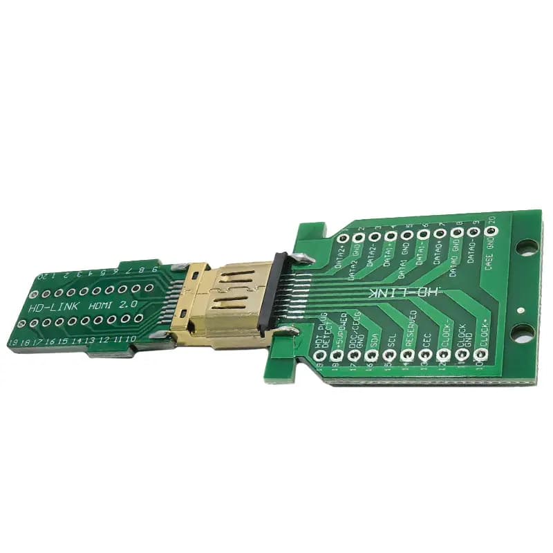 DIY Standard HDMI Welded Male Plug Female jack 19Pin Cable Connector 19+1 Gold-plated Repair Plug