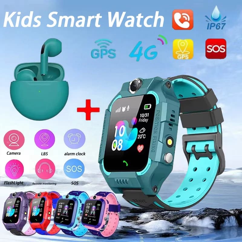 New Kids Smart Watch SOS Antil-lost GPS Location Camera Sim Card Call IP67 Waterproof Smart Watch For Ios Android Kids Gift