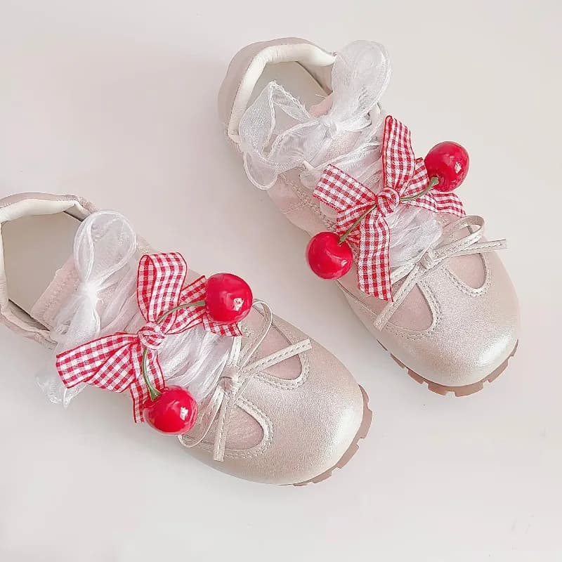 1 paio di ciondoli per lacci per scarpe da ginnastica decorazioni fai da te ciliegia pied de poule scarpe in pizzo con fibbia accessori per scarpe regalo di Natale