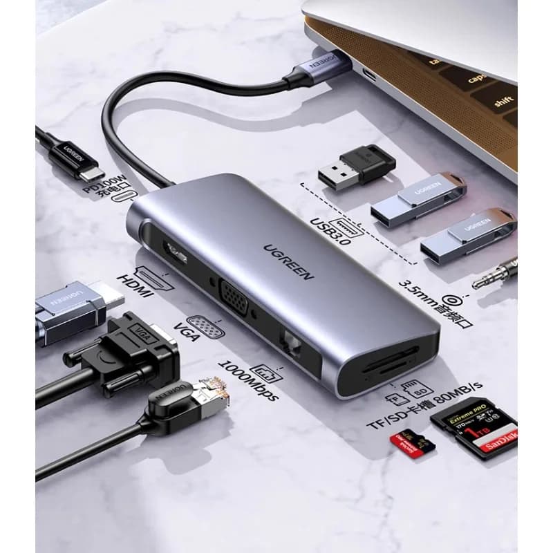 Docking station di espansione typec Splitter USB multi-interfaccia macbook huawei laptop iPad11 tablet mini