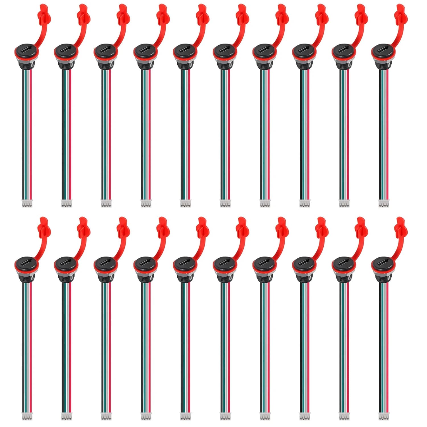 20 pz Tipo-C Telaio 4 PinType-C Presa Connettore Jack Impermeabile Femmina Porta di Ricarica 3A USB-C Spina del Caricatore presa