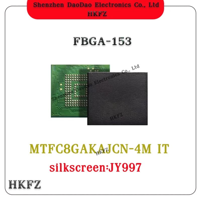 MTFC8GAKAJCN-4M IT Silkscreen JY997 FBGA-153 Chip di Memoria Flash IC Nuovo Originale