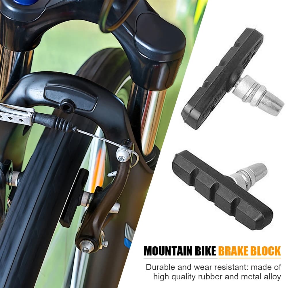 2/4/8Pcs Bicycle Brake Pads Cycling Bike V Brake Holder Pads Shoes Blocks Rubber Friction Rim Brake MTB Road Bike Brake Pads
