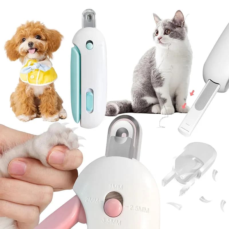 Tagliaunghie Regolabile per Cani e Gatti con Lima per Unghie, per Evitare Tagli Eccessivi, Strumento Professionale per la Toelettatura