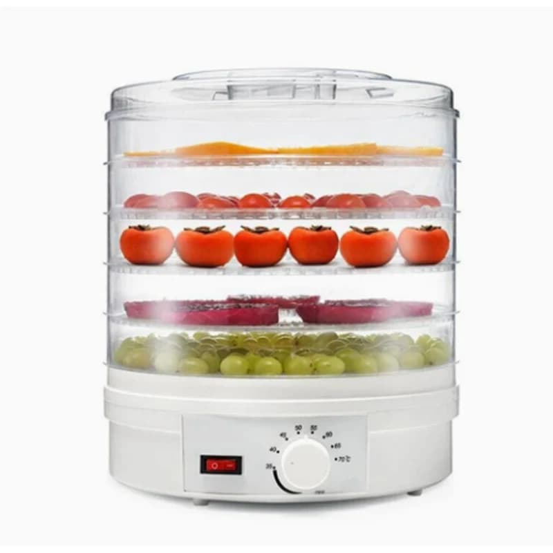 5-Layer Transparent Food Dehydrator Fast Drying Fruit Vegetable Meat Jerky Herb Pet Food Dryer Household Small Dried Fruit Maker