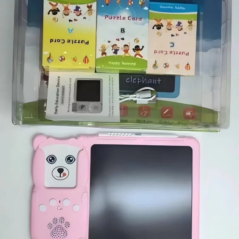 2 in 1 Writing Tablet & Talking Flash Card Machine 112 Cards 224 Words Kids English Learning Toy