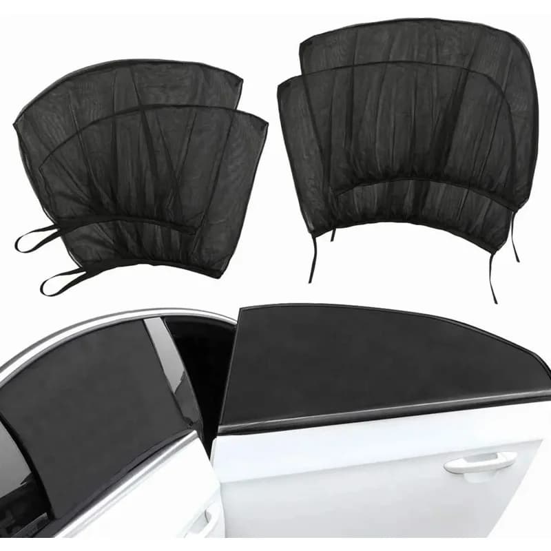 2/4pcs coperture per porte dello schermo del finestrino dell'auto anteriore/posteriore finestra laterale UV copertura del sole ombra rete zanzariera per auto per il campeggio del bambino