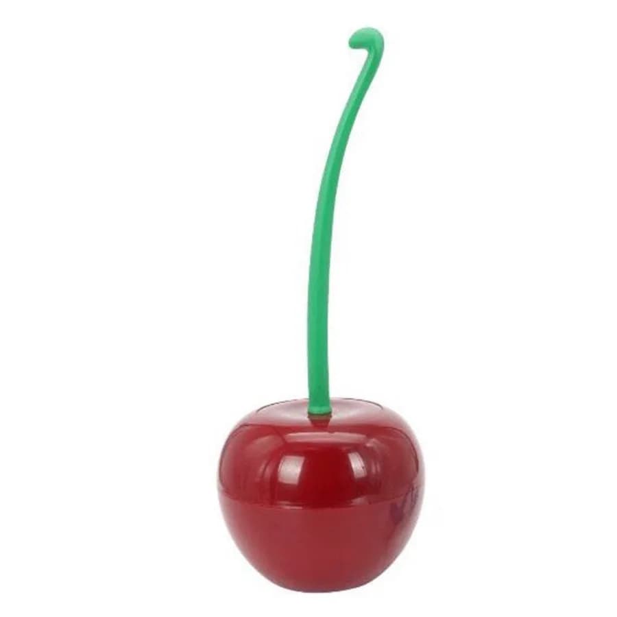 Set di accessori per il bagno con porta scopino rosso a forma di ciliegia, creativo e grazioso.