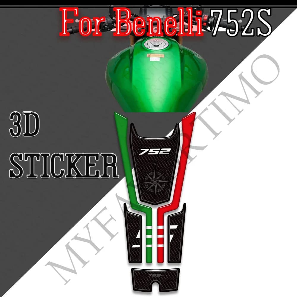 Per Benelli TRK752S 752 S Moto 3D Adesivo Olio Combustibile Laterale Rilievo del Carro Armato Della Protezione Decalcomanie Kit 2018 2019 2020 - 2023 2024