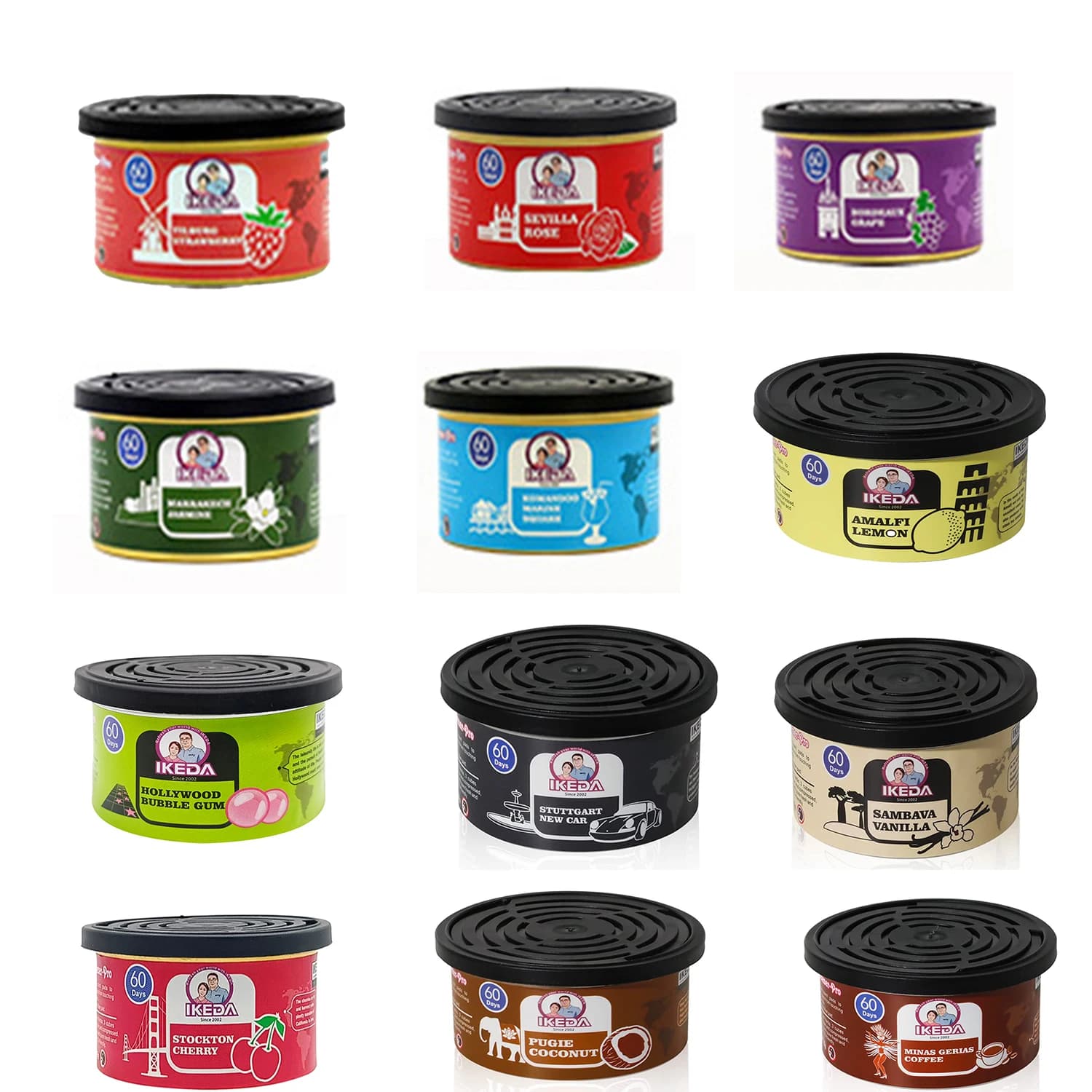 Car Deodorant: Cherry Perfume | Biological Cans | Essential Odor Eliminator | Long life | Strong fragrance | For domestic car