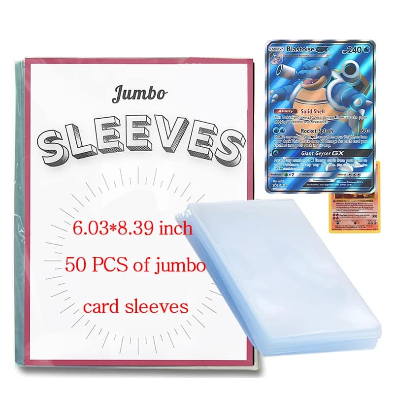 50PCS Jumbo Carte Maniche Per 15*21 cm di Grandi Dimensioni Vmax Vstar di Grandi Dimensioni Charizard Arcobaleno Protezione Della Carta Titolare cartella Trasparente