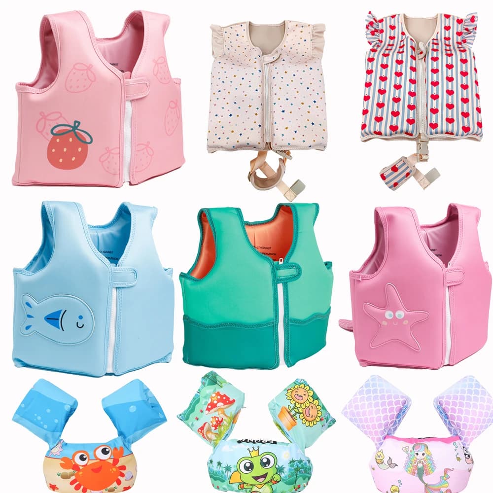 Giubbotto di salvataggio per bambini di 2-6 anni Giubbotto di salvataggio per aiuti per il nuoto per bambini Barriera per il nuoto Kayak Accessori per piscine da spiaggia (22-60 pagine