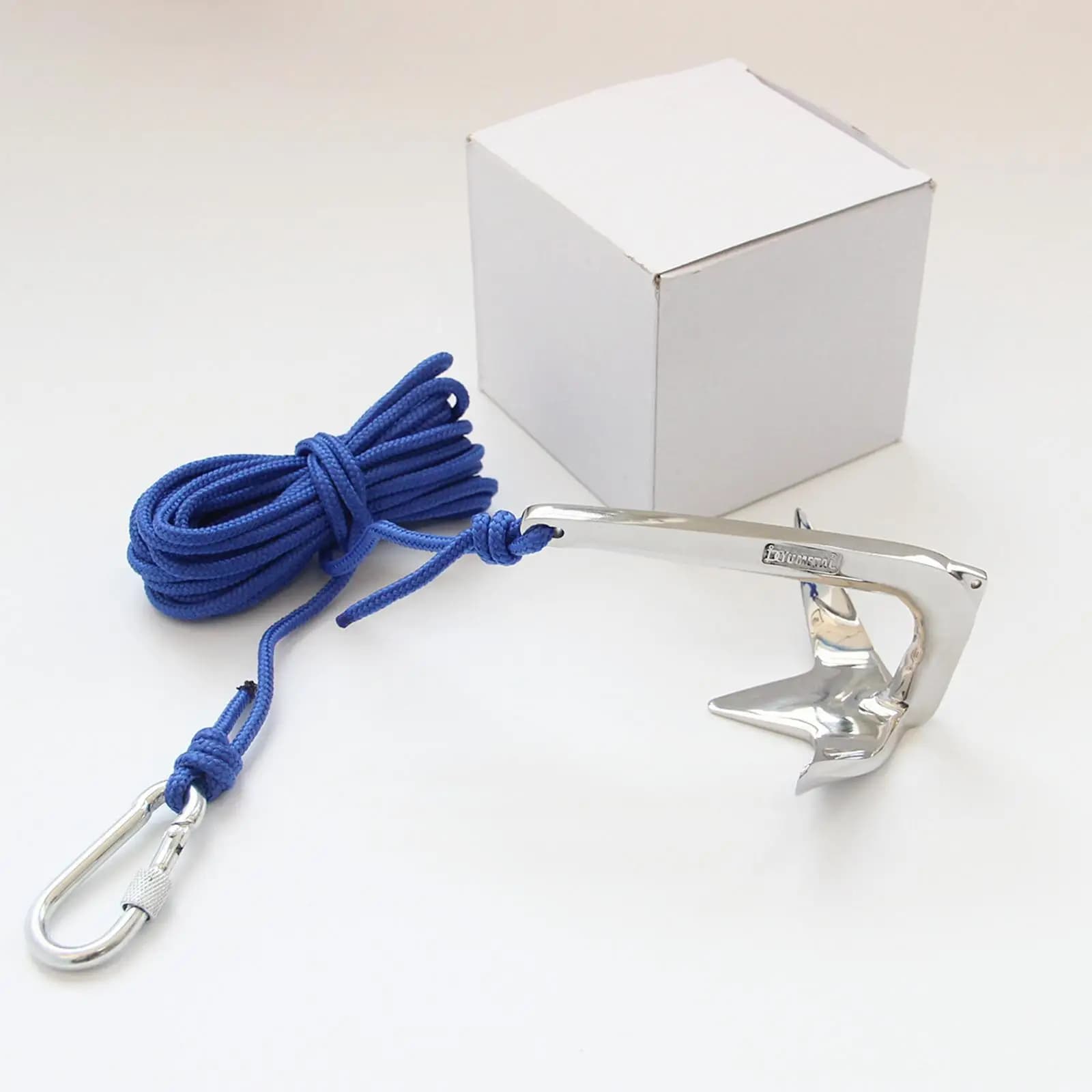 Ancora Marina a Artiglio in Acciaio Inossidabile 316 Lucidato, Kit Completo per Kayak, Dinghy, Canoe, Yacht