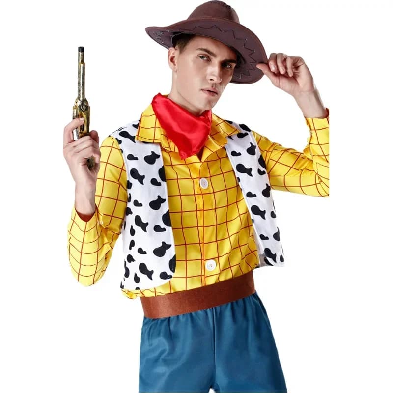 2026 Cosplay Story Woody Costume Sets Cowboy Christmas Unisex Sheriff's Halloween Carnival Dress Up Party Toy Stage Performance