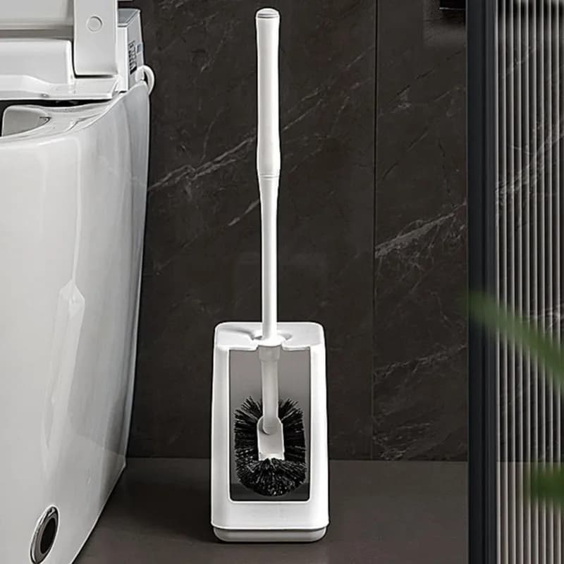Base di ventilazione A93Z per bagno inclusa, set spazzola WC con base, manico lungo ergonomico, spazzola per pulizia profonda, montaggio rapido