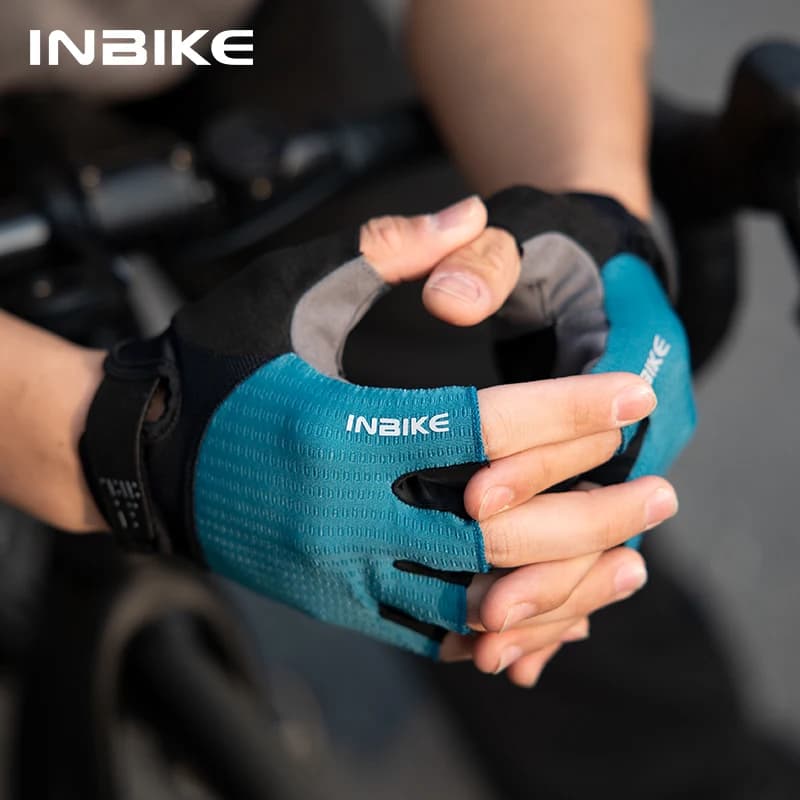 INBIKE Cycling Gloves half fingers Cycling Gloves for sports mountain bikes and fitness Palm is thickened by cycling for men and women